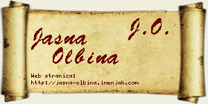 Jasna Olbina vizit kartica